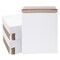 100 Pack Thick Stay Flat Rigid Mailers 12.75x15 with Self Adhesive Seal, 550 GSM Bulk White Cardboard Envelopes for Shipping, Mailing